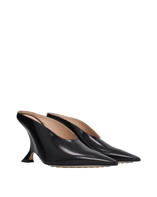 Bottega Veneta Black Rocket Patent Leather Mules
