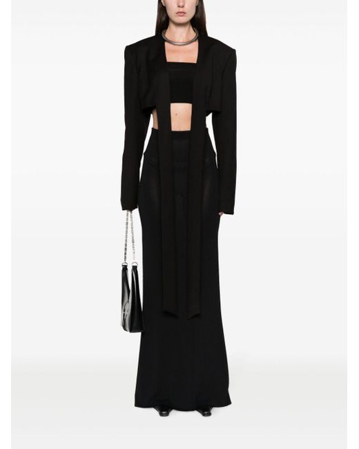 ANDREADAMO Black Open-Front Cropped Jacket