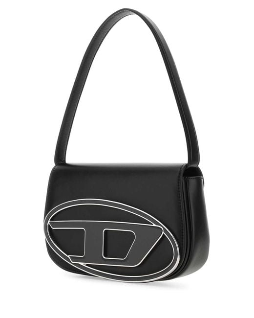 DIESEL Black Leather 1 Dr Shoulder Bag