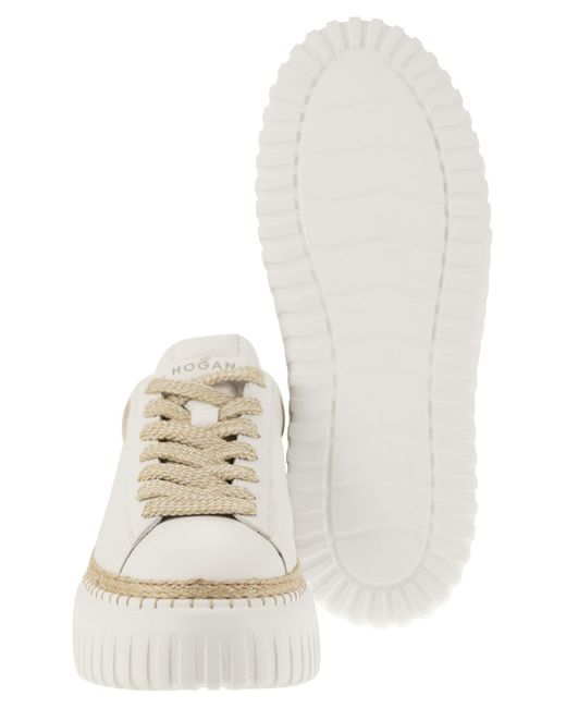 Hogan H -strepen Sneakers in het White
