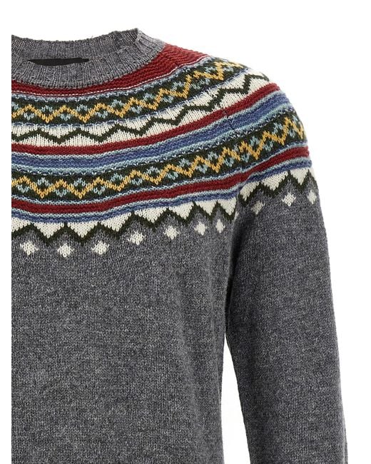 DSquared² Intarsia Sweater in het Gray voor heren