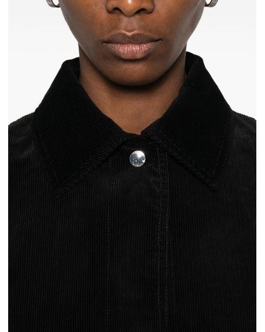 Totême Black Cotton Overshirt Jacket
