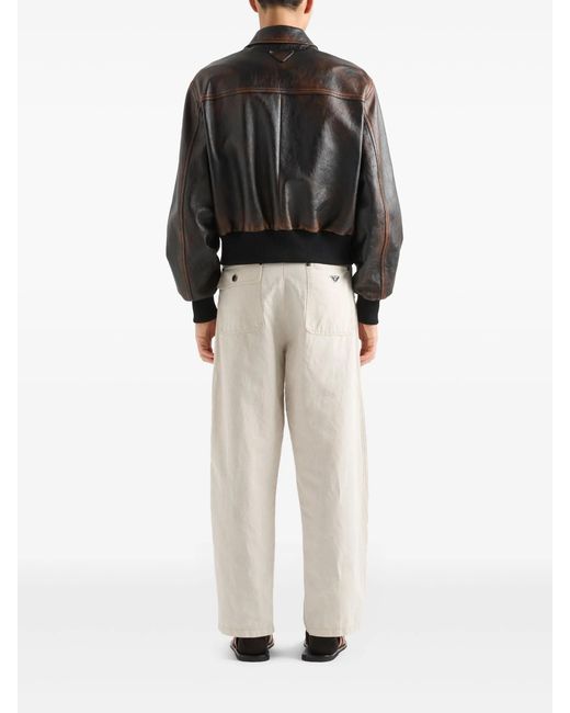 Prada Chambray-broek in het White voor heren