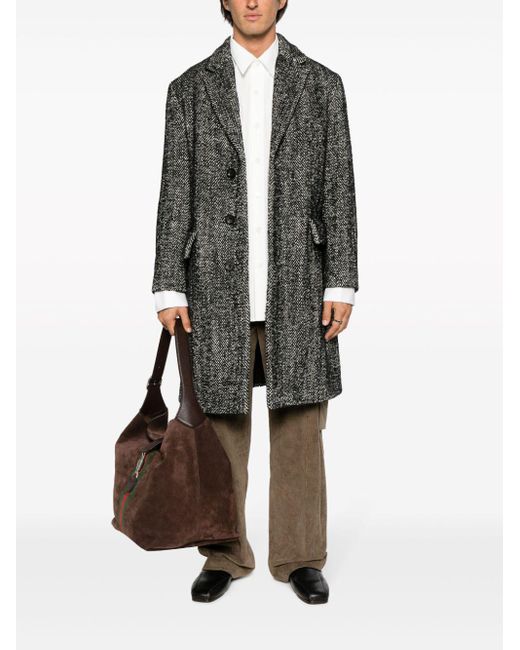 Dries Van Noten Black 00110 Rusty 7059 M.W.Coat for men