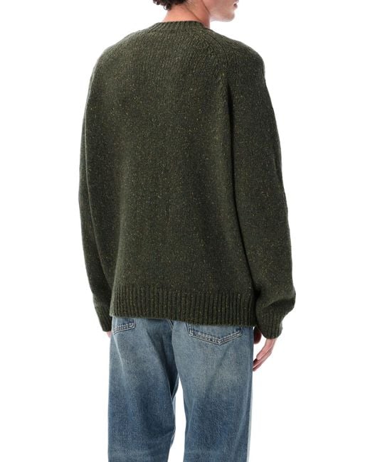 A.P.C. Green Harris Crewneck Wool Jumper for men