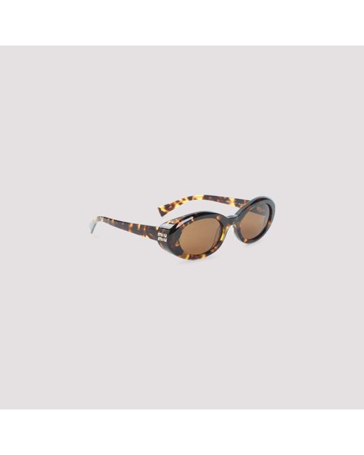 Miu Miu White Eyewear Acetate Sunglasses