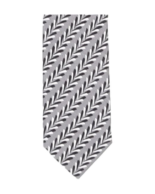 Prada White Embroidered Checked Stie for men