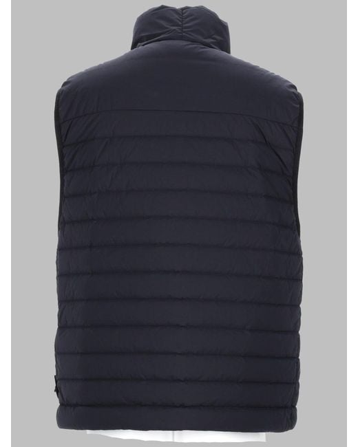 Stone Island Blue Seamless Tunnel Nylon Blend Vest