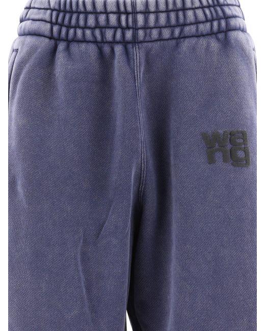 Alexander Wang Blue Joggers With Rubberised Logo