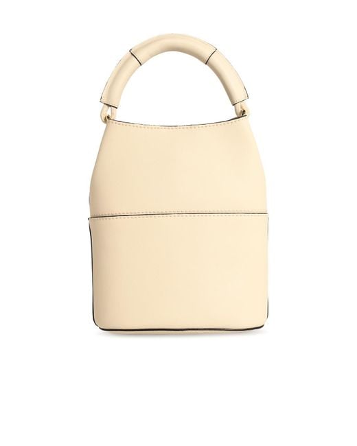 Furla Cream Lear 'sfera' Mini Bucket Bag in het Natural