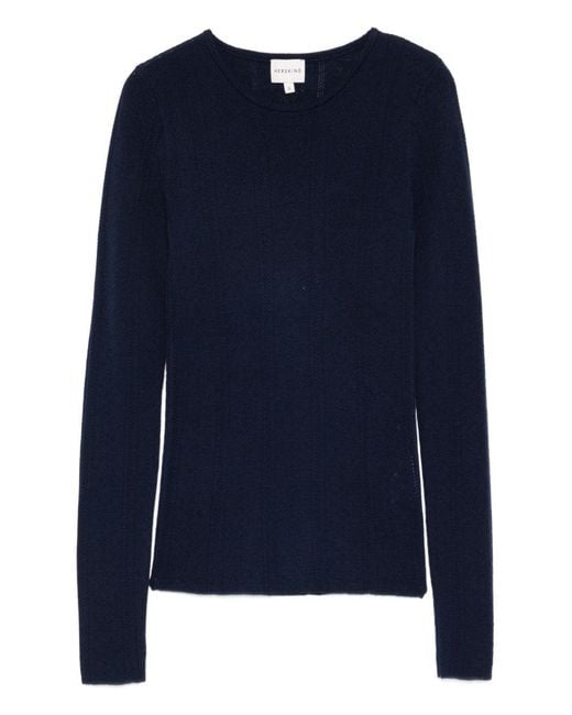 Herskind Blue Wool Crewneck Sweater