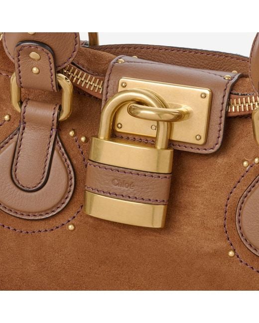 Chloé Brown Paddington Suede Bag