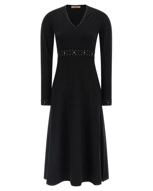 Vestido de diamantes de dianos gemelos Twinset de color Black