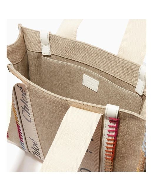 Chloé Natural Woody Medium Tote Bag