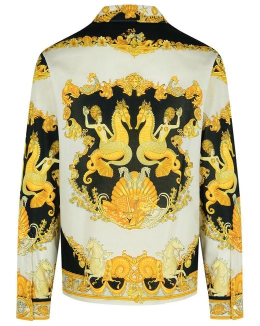 Versace 'coral Theatre' Shirt in het Natural voor heren