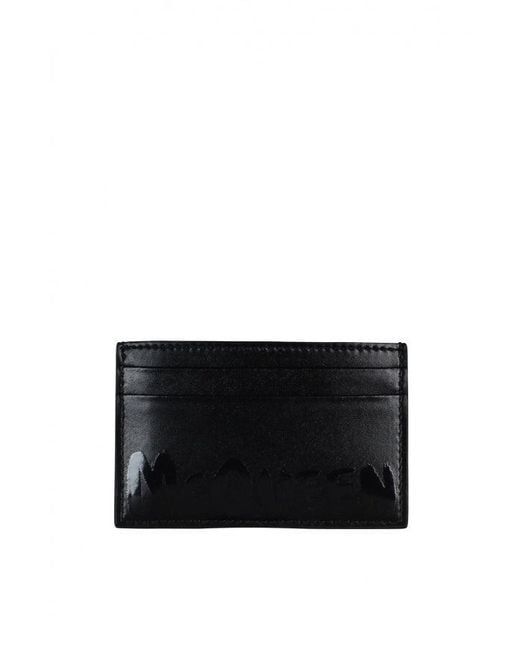 McQueen Black Alexander Mc Queen Card Holder
