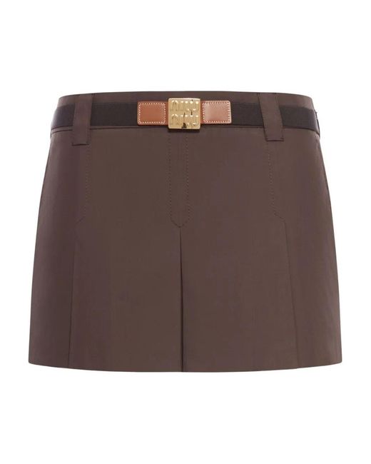 Miu Miu Brown Gonne Panama