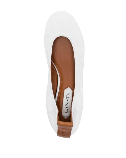 Lanvin White Sneakers Mit Runder Kappe