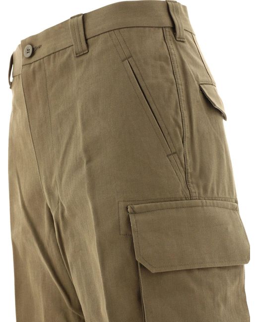 Pantalones de carga en algodón de espiga Comme des Garçons de hombre de color Green