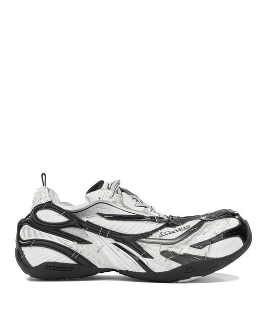 Balenciaga White "Soleless" Low Sneakers