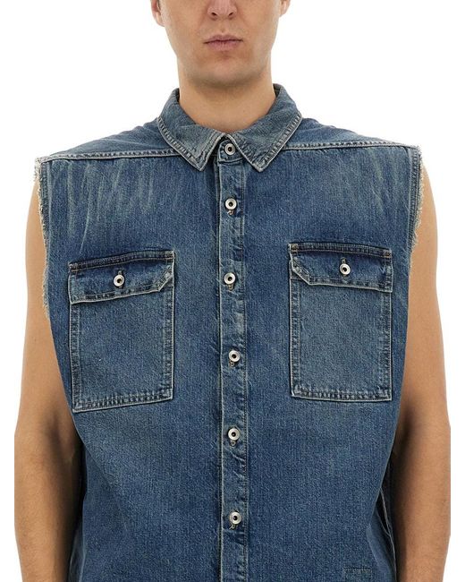 Rick Owens Blue Jacket for men