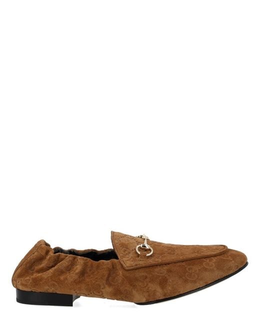 Gucci Brown Gg Loafer With Clamp