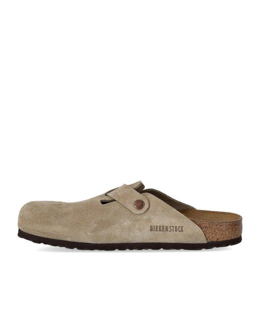 Birkenstock Brown Boston Suede Taupe Clog