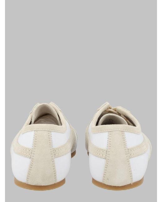 Dries Van Noten Natural Low-Top Lace-Up Sneakers