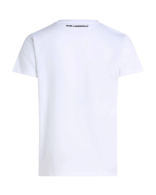 Karl Lagerfeld Ikon T-Shirt in het White