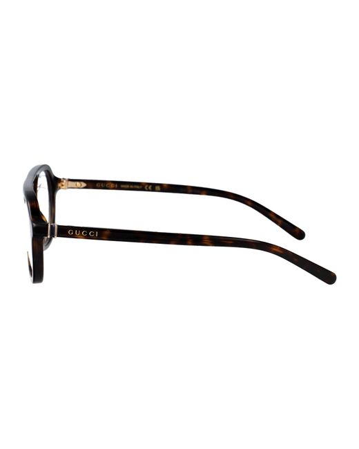 Gucci Brown Aviator Optical Gg1673 O 002 for men