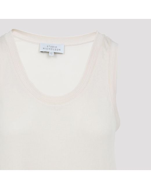 Studio Nicholson White Votan Mini Vest