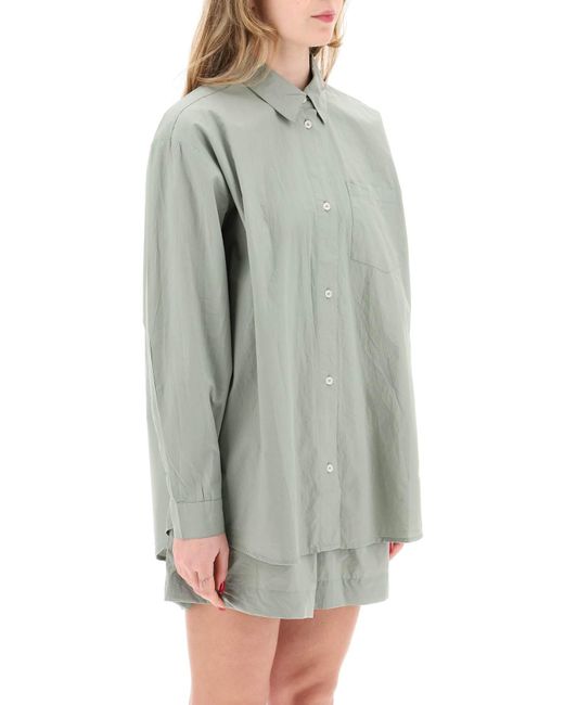 "Camisa de algodón orgánico de gran tamaño Edgar Skall Studio de color Green