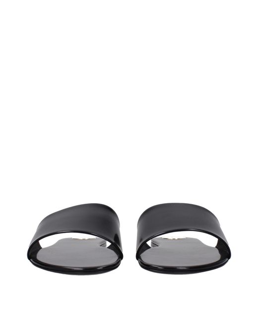 Saint Laurent Black Slippers And Clogs Carlyle Leather