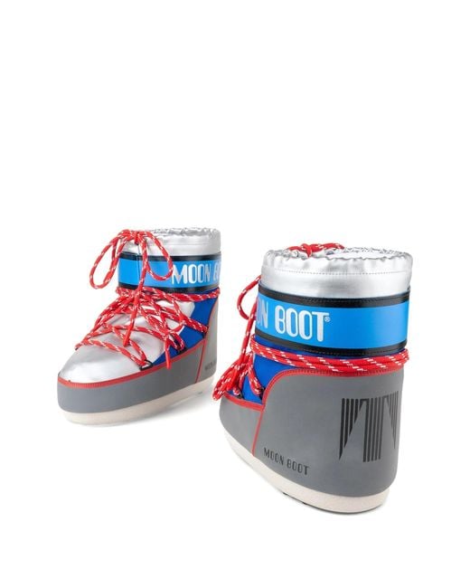 Moon Boot Blue "Icon" Low Space Racing Boot
