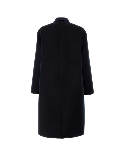 Gucci Black Solid Wool Coat for men
