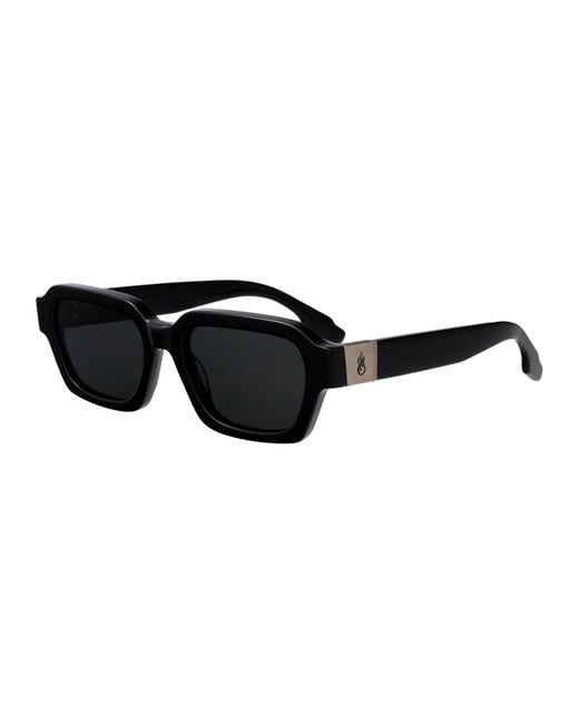 Vision Of Super Black Rectangular Sunglasses Vs0002 Sun 004