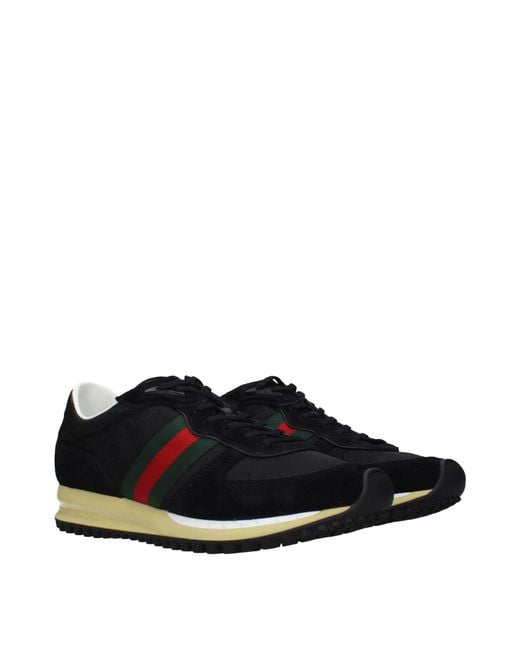 Gucci Black Sneakers Fabric for men