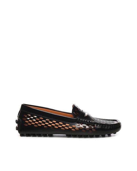 Tod 'S Mocassini Neri Per Vitello Perforato di Tod's in Black