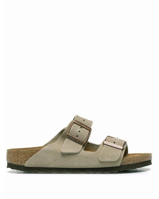 Birkenstock Green Arizona Sfb Taupe, Suede Leather