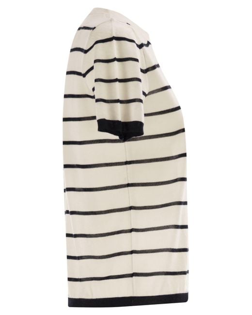 Max Mara White Mxpfavetta Cashmere And Silk Knit Jumper