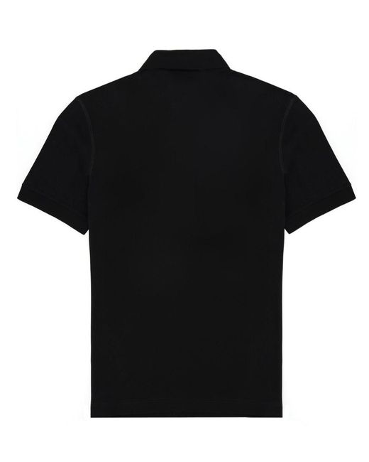 Dolce & Gabbana Black Polo Con Patch Logo