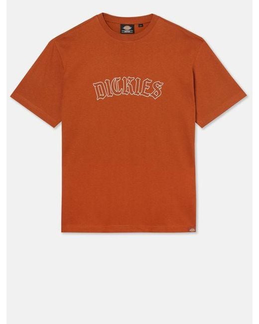 Union Springs Tee SS Dickies en coloris Orange