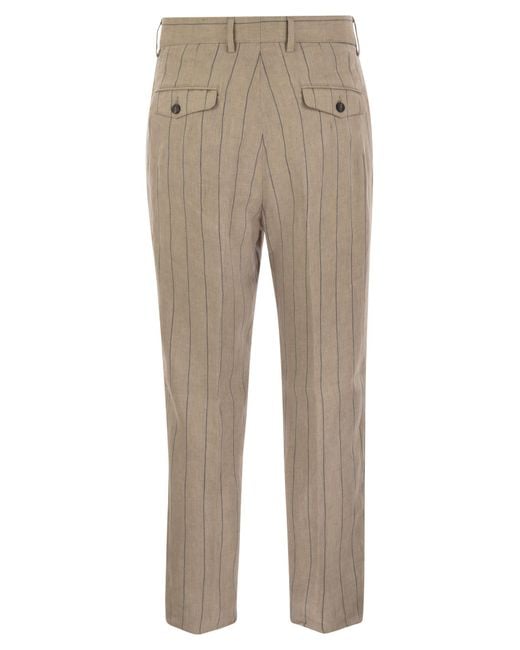 Pure Linen Chino pantalones Peserico de color Natural
