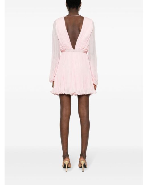 Max Mara Pink V-Necked Mini Dress