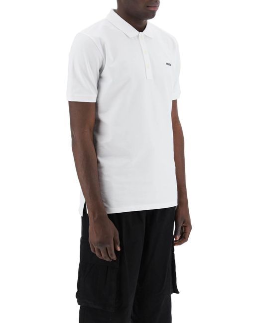 Dinos Slim Fit Polo HUGO pour homme en coloris White