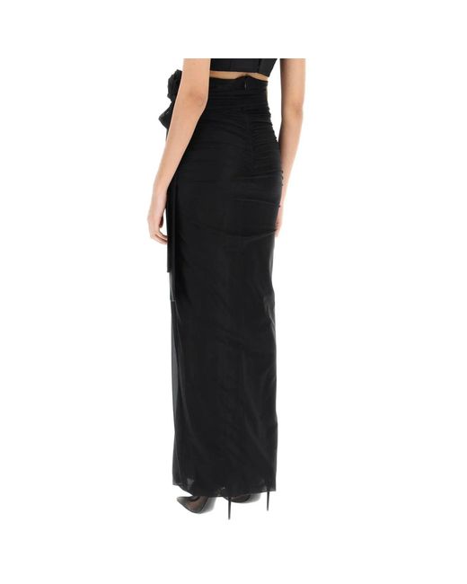 Dolce & Gabbana Black Elastane Long Skirt