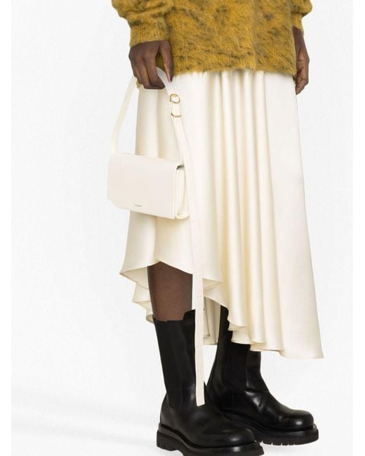 Jil Sander White All-Day Leather Shoulder Bag