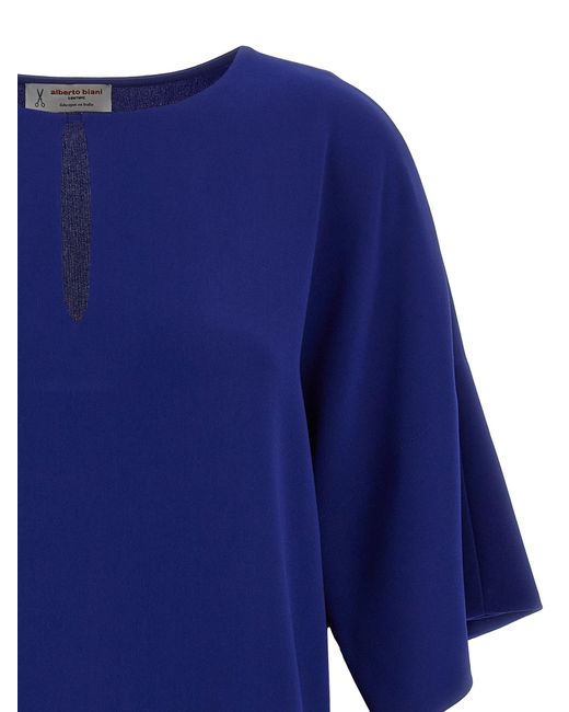 Alberto Biani Blue Kimono Bluse