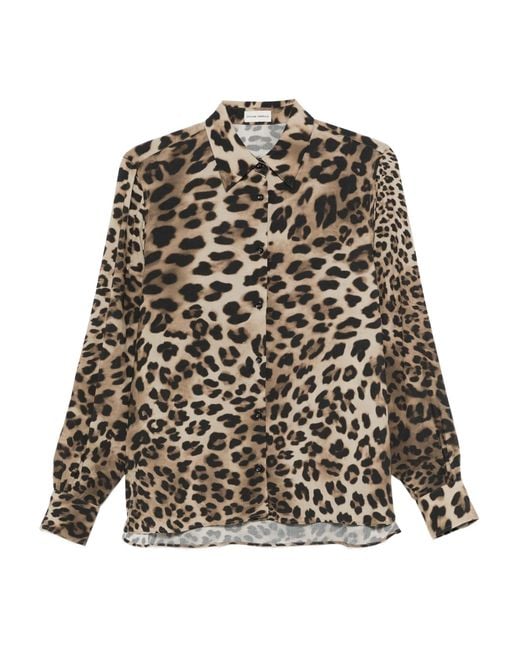 Officine Generale Multicolor Elzini Leopard Voile Viscose