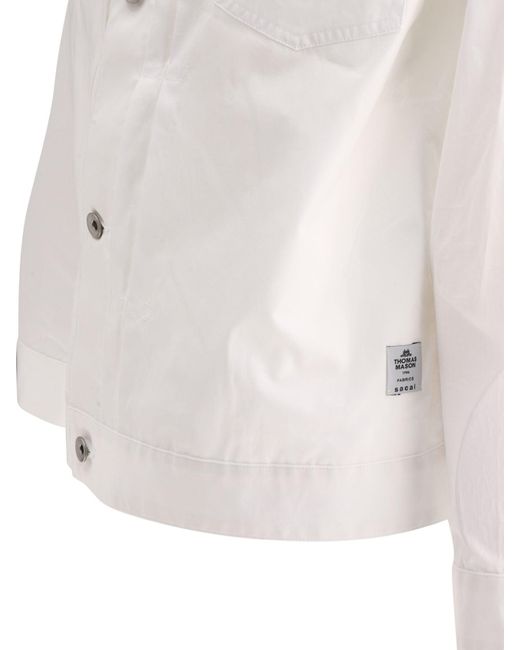 Sacai "Thomas Mason" Hemd in White für Herren